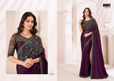 The Fashion Hub Are Crafted With Satin Chiffon Sarees With Vibrant Color